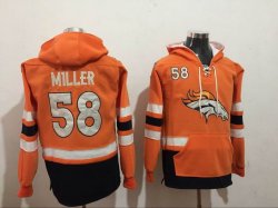 Youth Denver Broncos #58 Von Miller orange nike nfl Hooded Sweatshirt