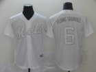 New York Mets #6 Flying Sourrel white majestic mlb baseball jersey Nickname version