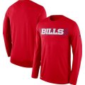 Men's Buffalo Bills Nike Red Sideline Seismic Legend Long Sleeve T-Shirt