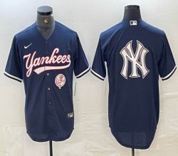 Nike New York Yankees blank blue MLB baseball Jersey Joint name -BD 11