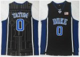 Duke Blue Devils Jayson Tatum #0 V Neck College Basketball Jersey - Black