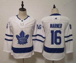 Youth Adidas Toronto Maple Leafs #16 Mitch Marner white hockey jersey