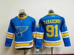 St.Louis Blues #91 Vladimir Tarasenko blue Women NHL hockey Jerseys