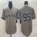 Nike New York Yankees #95 gray majestic baseball Jersey-BD