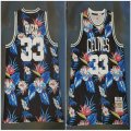 Nike Boston Celtics #33 Larry Bird black flowers fashion nba jersey-TY