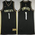 Nike Minnesota Timberwolves #1 Anthony Edwards black Swingman Player Jerseys -XD