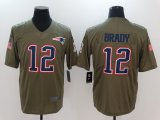 Nike New England Patriots #12 Tom Brady green USA flag Color Rush Limited Jersey