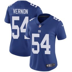 Women Giants #54 Olivier Vernon Nike blue Color Rush Limited Jersey