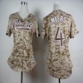 women San Diego Padres #4 Wil Myers camo mlb baseball jerseys