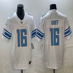 Nike Detroit Lions #16 Jared Goff white Color Rush Limited Jersey 03