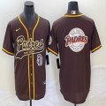 Nike San Diego Padres blank brown majestic baseball jersey Joint name -BD 06