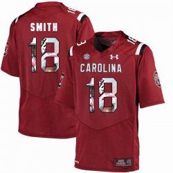 Custom South Carolina #18 OrTre Smith red fashion college football jersey