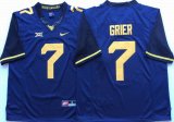 West Virginia Mountaineers #7 Will Grier blue College football jersey-PNS