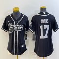 Women Las Vegas Raiders Davante Adams black baseball jerseys Joint name-BD