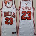 Chicago Bulls #23 Michael Jordan white NBA Embroidered Women's Skirt-S8