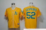 Oakland Athletics #52 Yoenis Cespedes Yellow MLB Jerseys