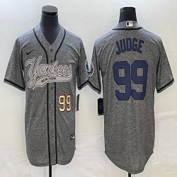 Nike New York Yankees #99 Aaron Judge Hemp grey majestic baseball Jersey Joint name 01