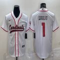 Nike Arizona Cardinals #1 Kyler Murray white baseball jerseys Joint name-BD