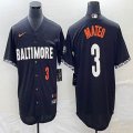 Nike Baltimore Orioles #3 Jorge Mateo black majestic baseball jersey city version-BD 03