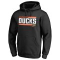 Men's Anaheim Ducks Fanatics Branded Black Iconic Collection On Side Stripe Pullover Hoodie