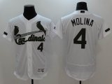 St.Louis Cardinals #4 Yadier Molina white Commemorative version Flexbase Authentic Collection Jersey