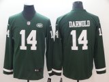 Nike New York Jets #14 Sam Darnold Green Color Rush Limited Jersey long sleeves