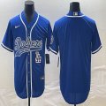 Nike Los Angeles Dodgers blank blue majestic baseball MLB jerseys -BD 01