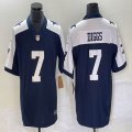 Nike Dallas Cowboys #7 Trevon Diggs blue white Color Rush Limited Jersey 03