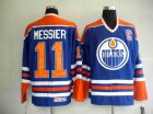 Edmonton Oilers 11# Mark Messier NHL Jerseys Blue