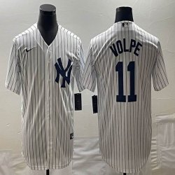 Nike New York Yankees #11 Volpe white majestic baseball Jerseys-BD