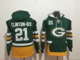 Green Bay Packers #21 Clinton-Dix Green nfl Hooded Sweatshirt