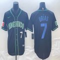 2023 World Cup Mexico #7 Julio Urias black majestic baseball jerseys 32