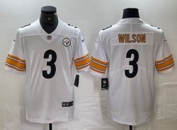 Nike Pittsburgh Steelers #3 Russell Wilson white Color Rush Limited Jersey-BD