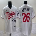 Nike Minnesota Twins #26 Kam Kepler white majestic baseball jersey 03