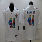 Nike New Orleans Saints #41 Alvin Kamara Hemp white Color Rush Limited Jersey Rainbow version