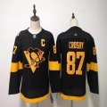 Women Adidas Pittsburgh Penguins #87 Sidney Crosby black NHL Jerseys-fh