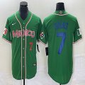 2023 World Cup Mexico #7 Julio Urias green red majestic baseball jerseys 162