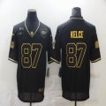 Nike Kansas City Chiefs Travis Kelce throwback black Salute To Service Limited Jersey-BD