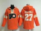 Philadelphia Flyers 27 Ron Hextall Orange Ice Hockey Hooded Sweatshirt