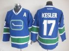 reebok Vancouver Canucks #17 Ryan Kesler blue Jersey