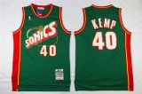 2016 Seattle SuperSonics 40 Shawn Kemp Green Throwback nba Basketball Jersey