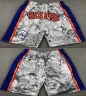 Philadelphia 76ers white gray NBA shorts