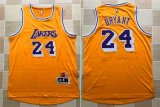 Los Angeles Lakers Kobe Bryant yellow throwback nba basketball jersey