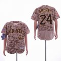 Pittsburgh Pirates #24 Chris Archer gray camo Flexbase Authentic Collection Jersey