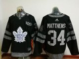 Reebok Auston Matthews #34 Toronto Maple Leafs Black 2017 Centennial Classic Premier Player Jerseys