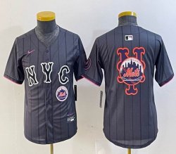 Youth Nike New York Mets blank gray majestic majestic baseball jerseys city version 05