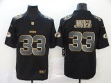 Nike Green Bay Packers #33 Aaron Jones black gold Color Rush Limited Jerseys