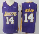 Nike Los Angeles Lakers #14 Brandon Ingram purple basketball jersey