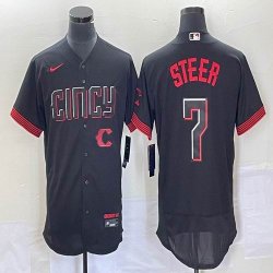 Nike Cincinnati Reds #7 Steer black Flexbase Authentic Collection Jersey-BD 03