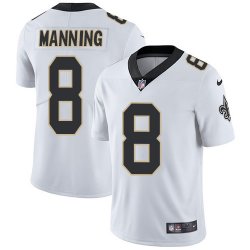 New Orleans Saints #8 Archie Manning Nike White Color Rush Limited Jersey